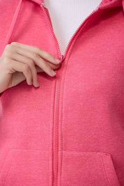 Polerón Mujer Básico Hoodie Guinda Melange