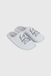 Pantufla Mujer Print Gris