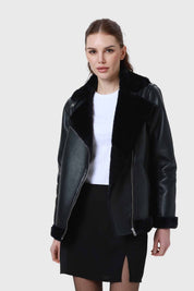 CHAQUETA MUJER AVIADOR NEGRO II