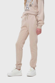 Pantalón Buzo Niña Jogger Beige