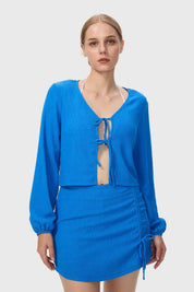 Polera Mujer Malla Azul
