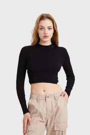 Sweater Mujer Crop Negro