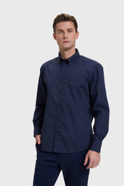 Camisa Hombre Mini Print Azul
