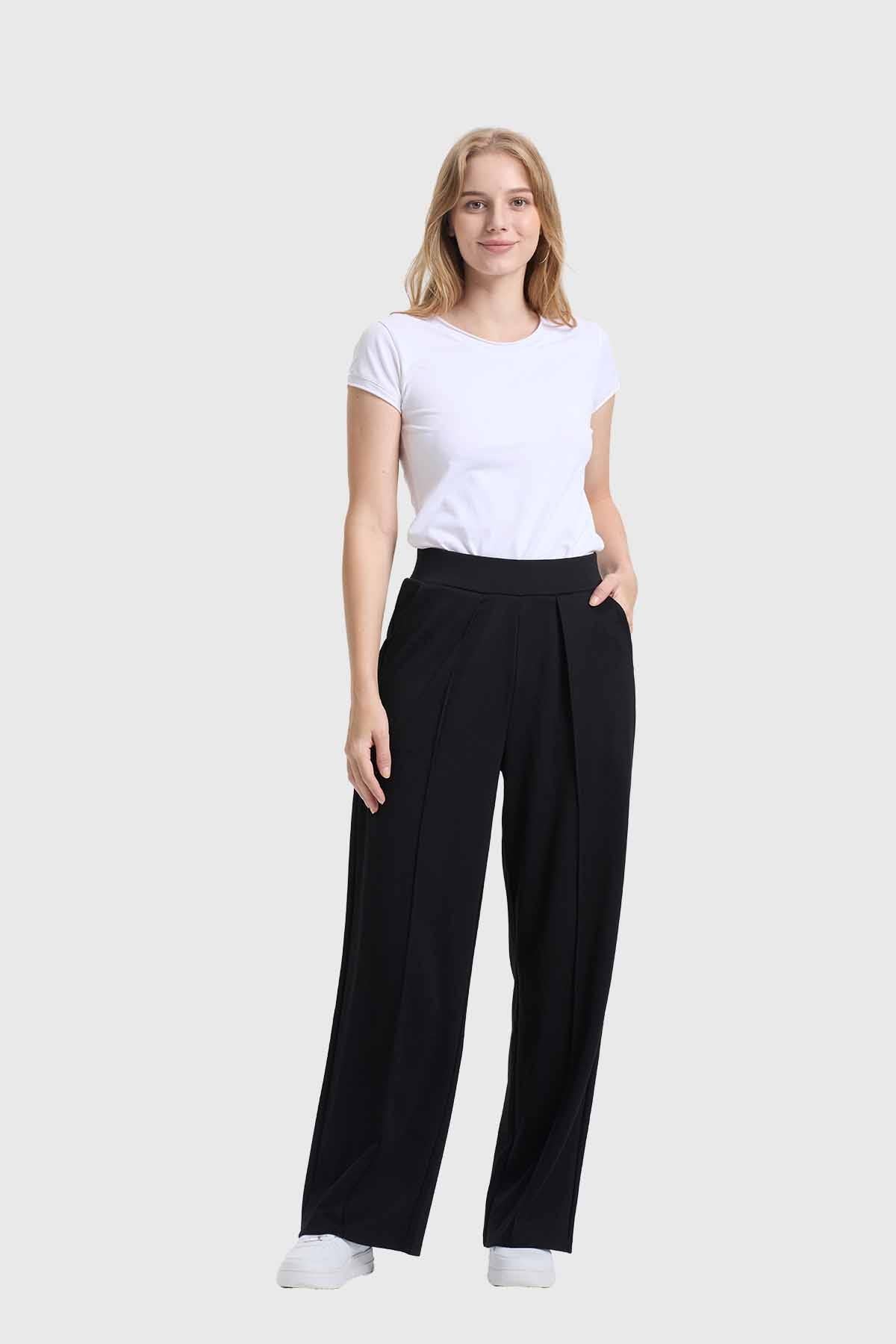 Pantalón Mujer Sastrero Pretina Negro