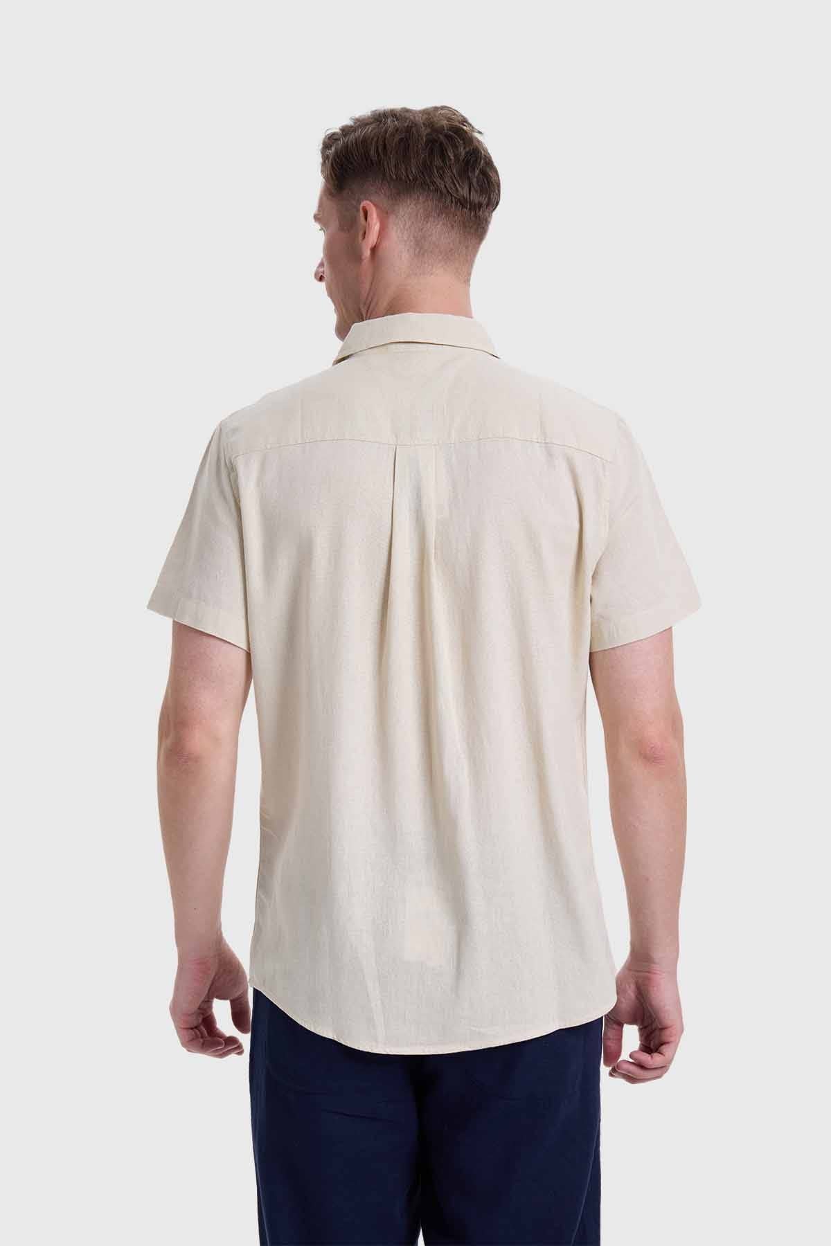 CAMISA HOMBRE LINO CRUDO