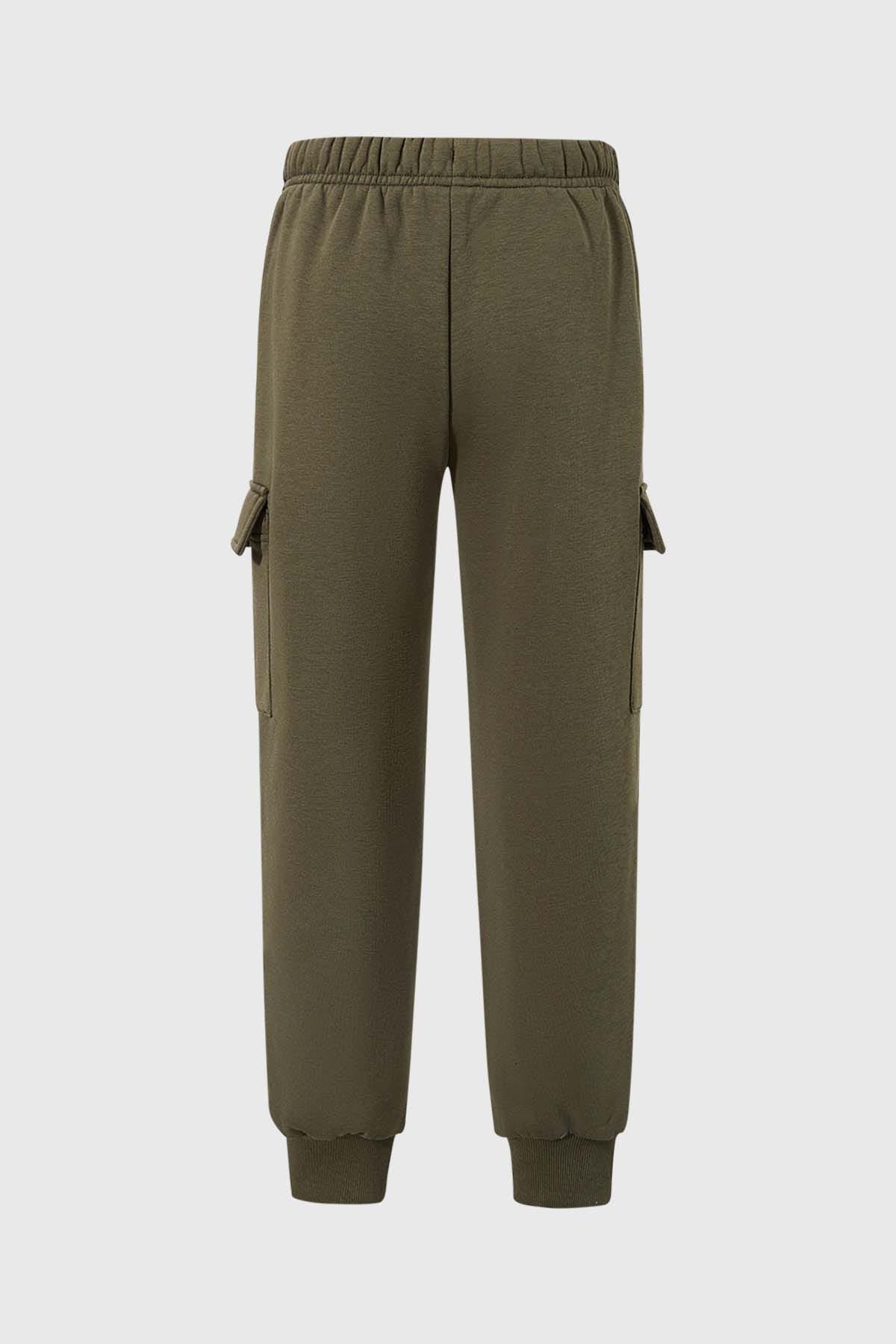 Pantalón Buzo Niño Jogger Cargo Verde