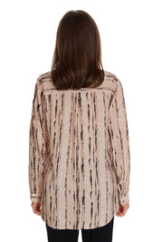 Blusa Mujer Estampada Beige