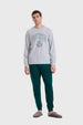 Pijama Hombre Estampado Gris