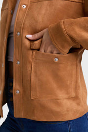 Chaqueta Mujer Corta Café