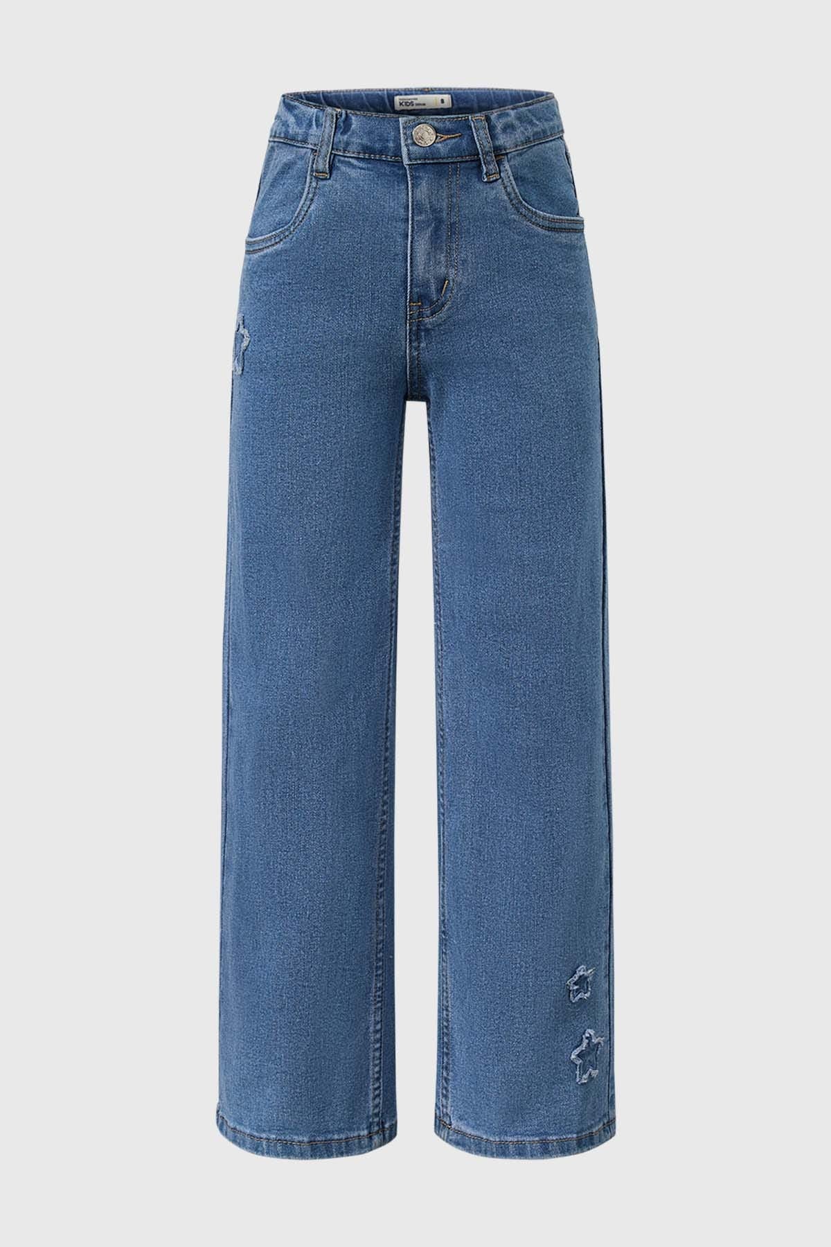 JEANS NIÑA ESTRELLA CELESTE