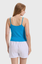 Polera Mujer Pabilo Crop Azul
