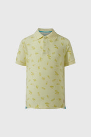 Polera Niño Piqué Print Amarillo