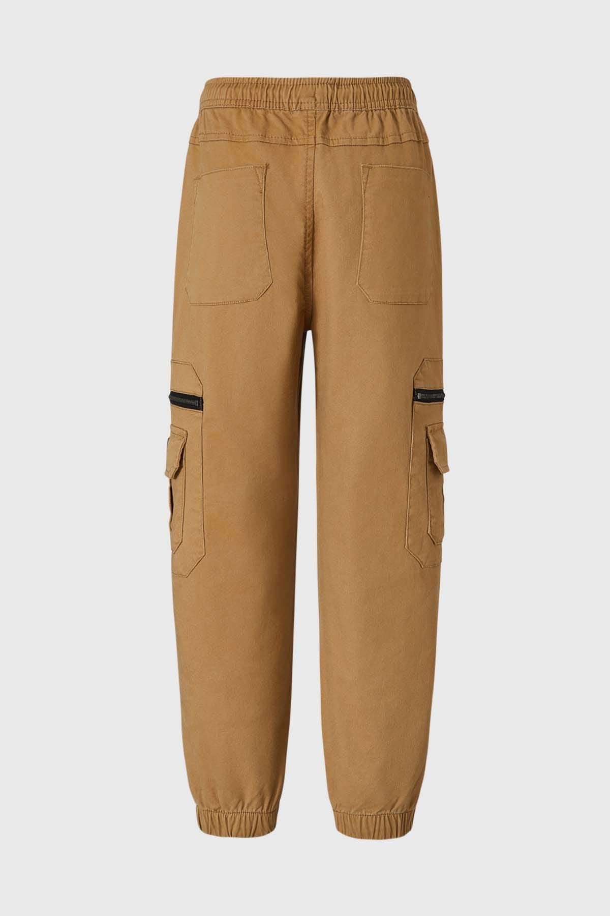 Pantalón Niño Gabardina Bolsillo Caqui