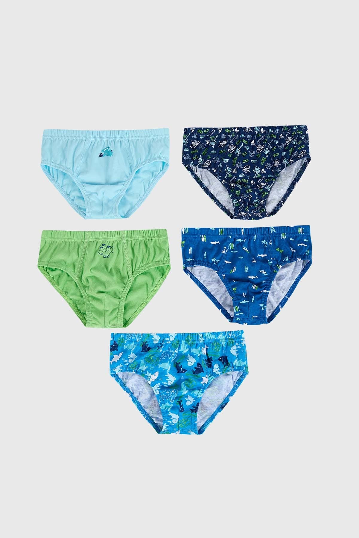 Boxer Niño 5Pack Azul