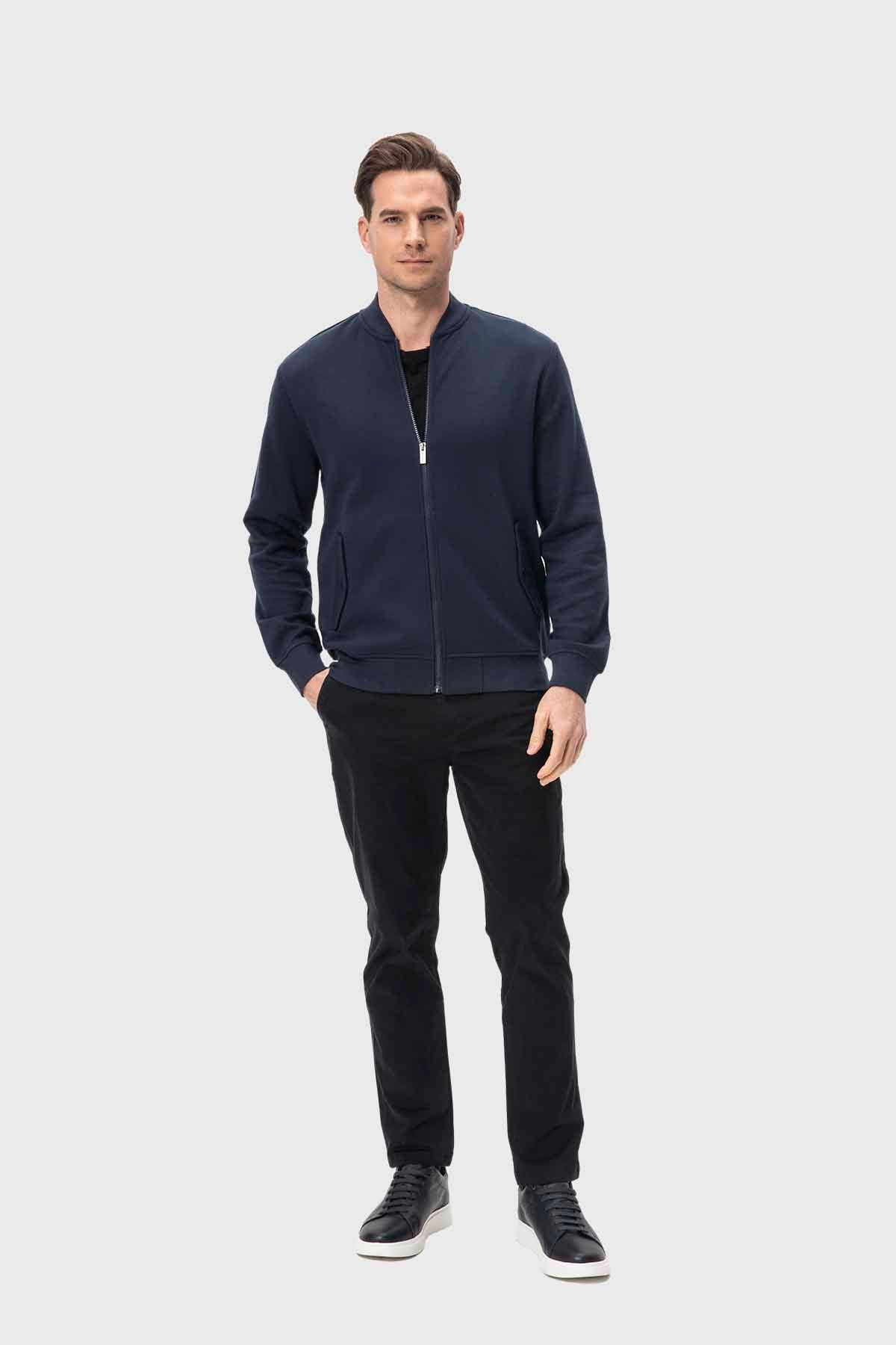 Polerón Hombre Bomber Azul