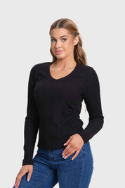 Polera Mujer Rib Camman Negro