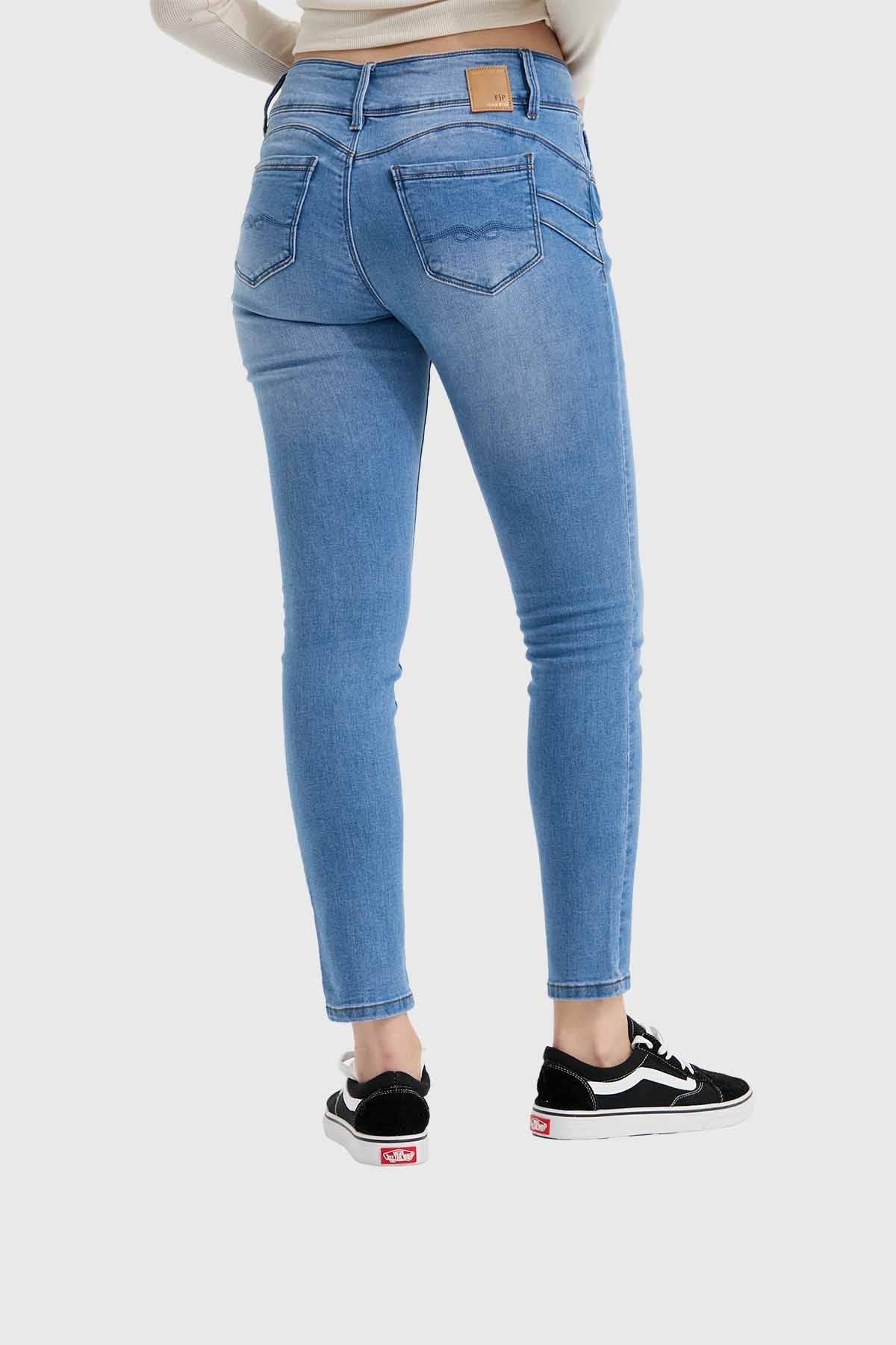 Jeans Mujer Skinny Kim Azul
