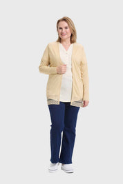 Polera Mujer Encaje Beige