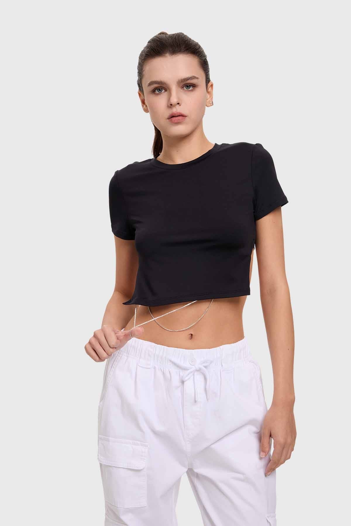 Polera Mujer Cadenas Negro