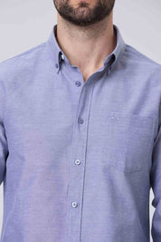 Camisa Hombre Oxford Azul