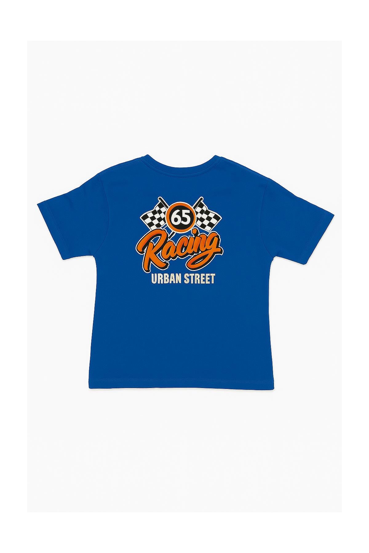 Polera Niño Print Azulino