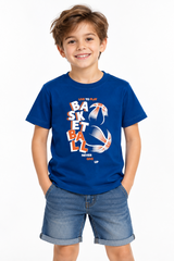 Polera Slim Niño Azul Petroleo