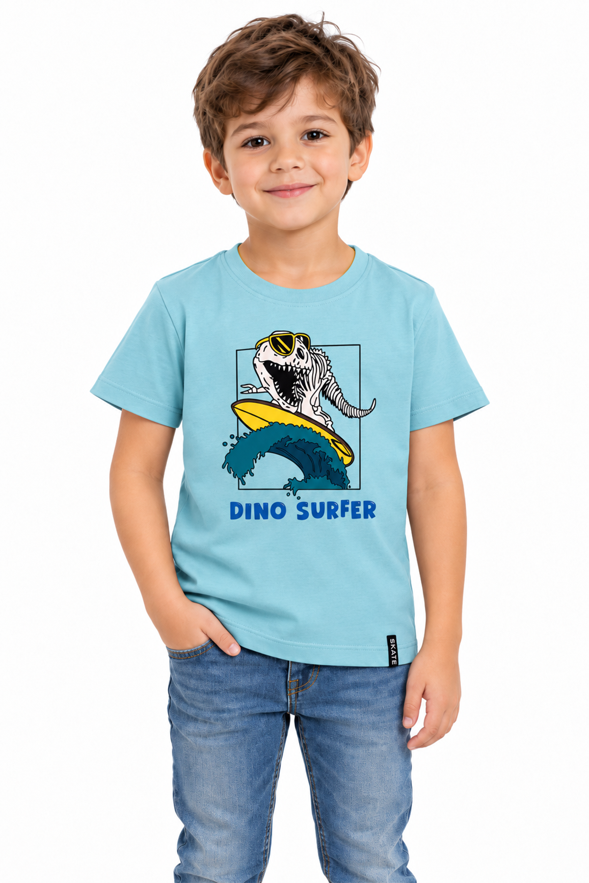 Polera Slim Niño Aqua