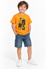 Polera Slim Niño Naranjo
