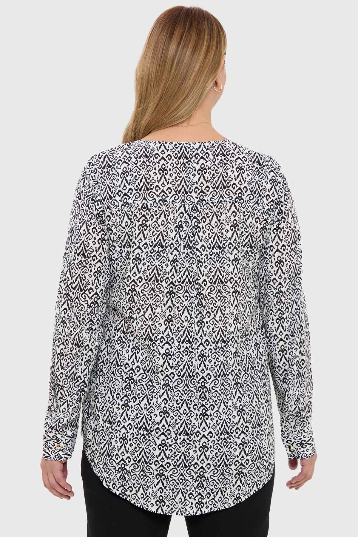 Blusa Mujer Pinza Pliegue Delantero Crudo