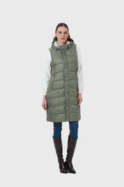 Parka Mujer Con Corte Horizontal Verde
