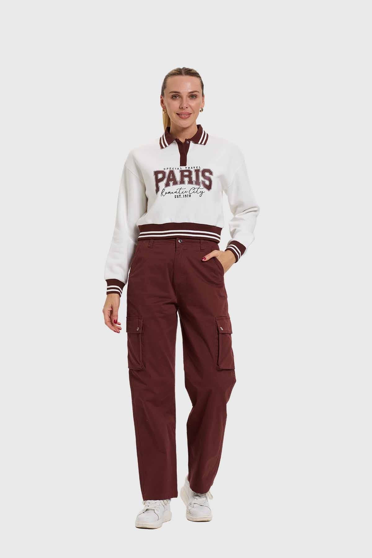 Polerón Mujer Preppy Café