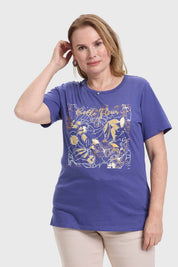 Polera Mujer Con Azul