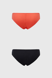 Calzón Mujer Bikini Bipack Detalle Mesh Negro