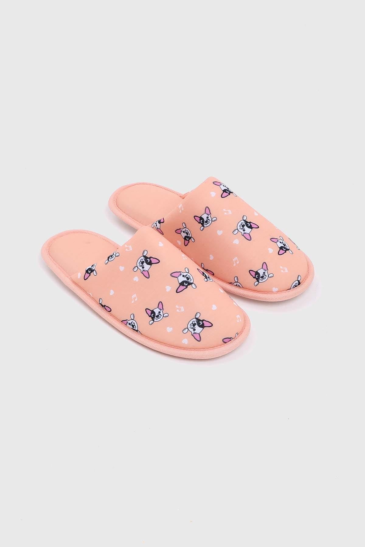 Pantufla Mujer Estampada Coral