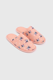 Pantufla Mujer Estampada Coral