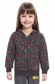 Polerón Niña Básico Print Marengo