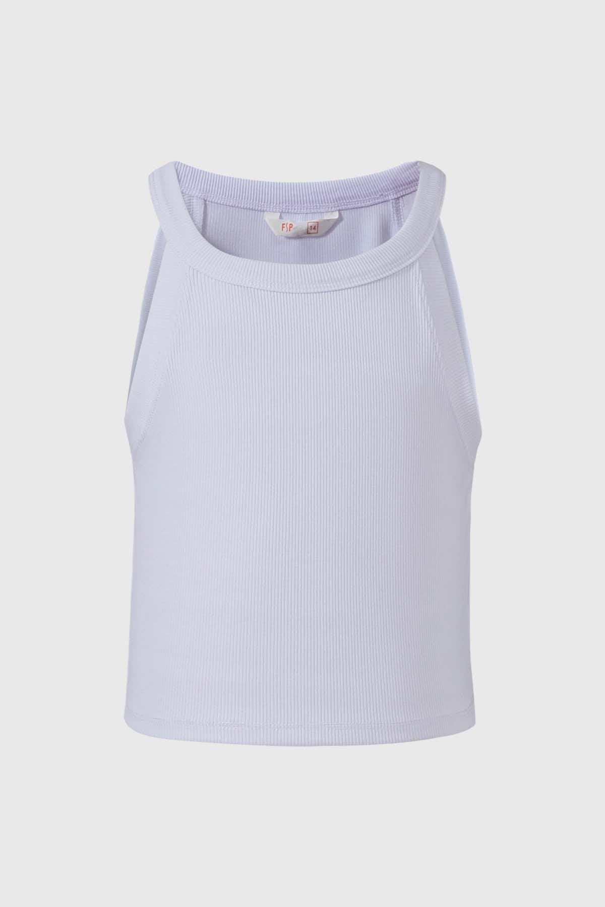 Polera Niña Rib Blanco