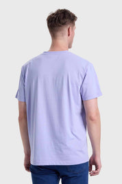 Polera Hombre Cuello V Básica Lila