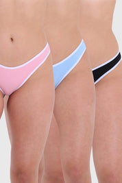 CALZÓN MUJER BIKINI TRIPACK PALO ROSA