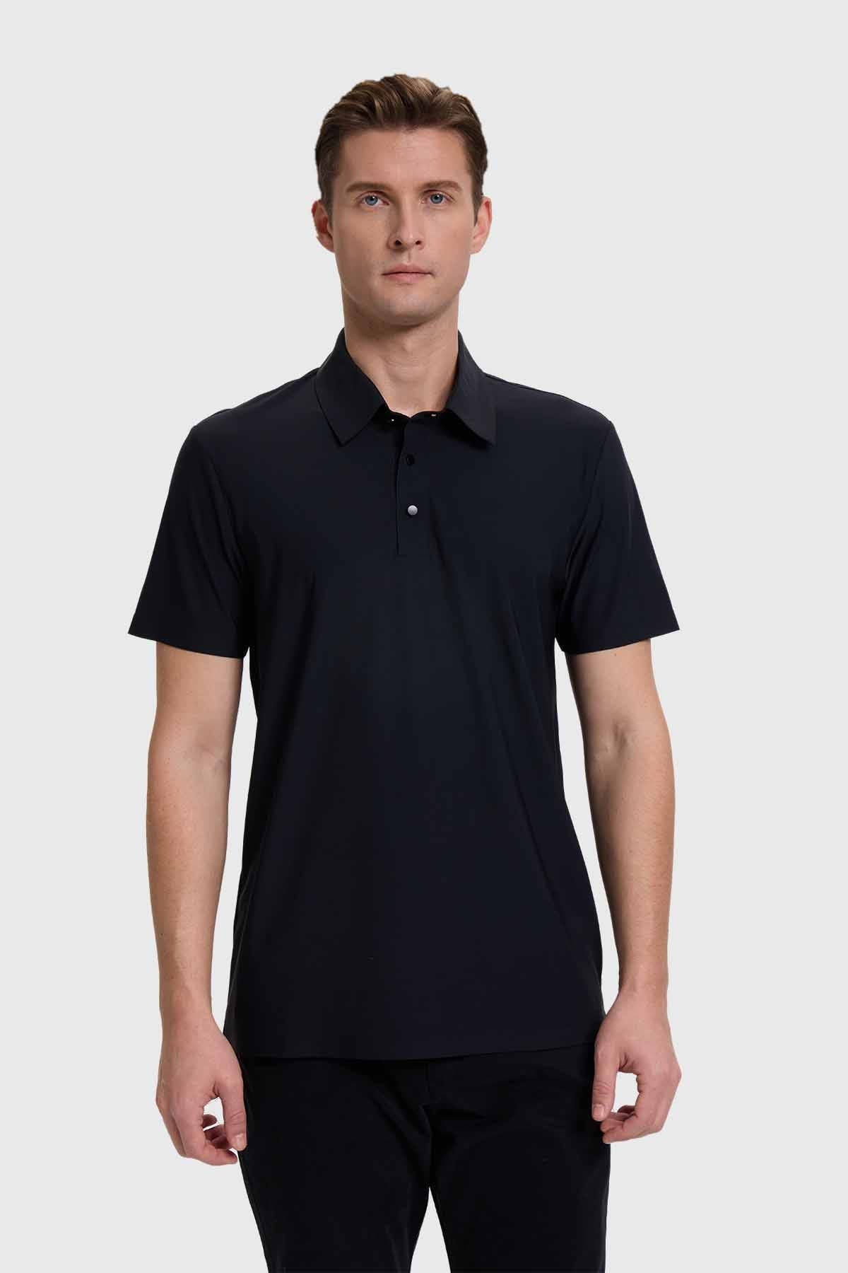 Polera Hombre Deportiva Negro