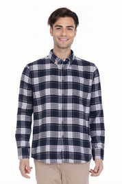 Camisa Hombre Franela Básica Azul