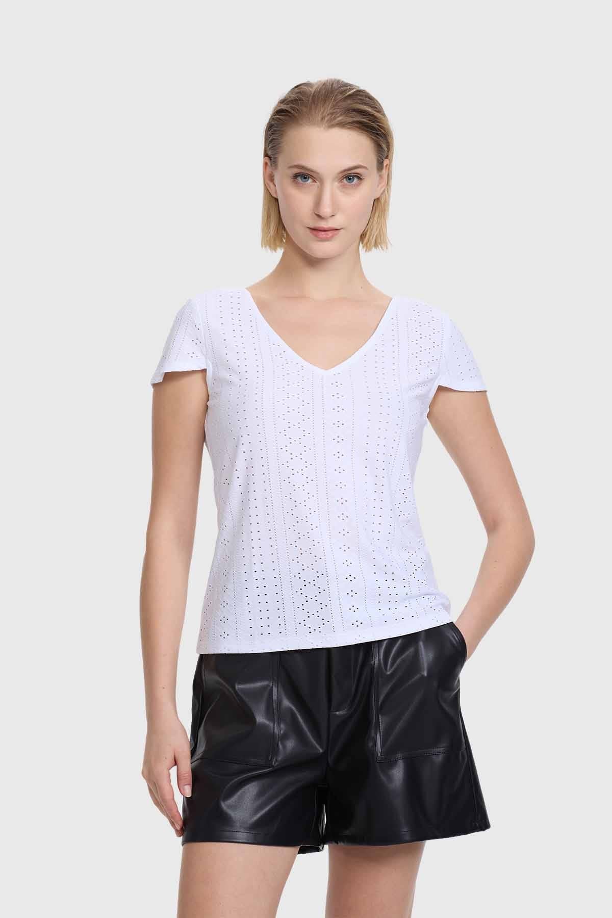 Polera Mujer Espalda Rebajada Blanco