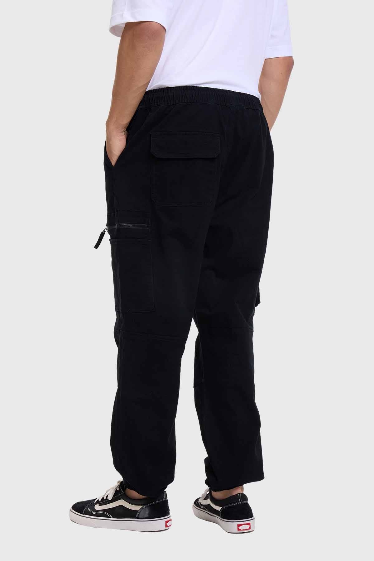 Pantalón Hombre Cargo Jogger Negro