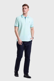 Polera Hombre Piqué Básica Aqua