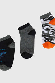 Calceta Deportiva Niño Tripack Ra Gris