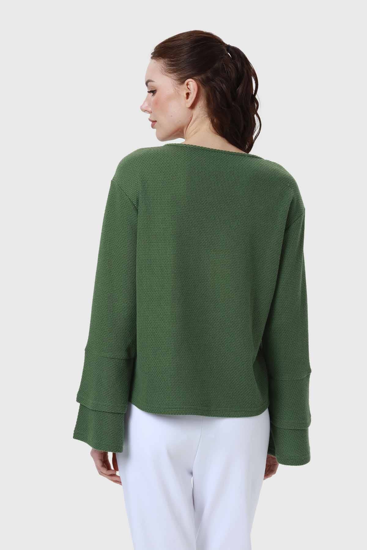 Sweater Mujer Manga Vuelo Verde
