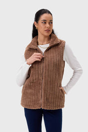Polar Mujer Peludo Con Textura Chocolate