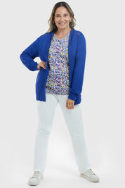 Polera Mujer Tapado Canesú Azul