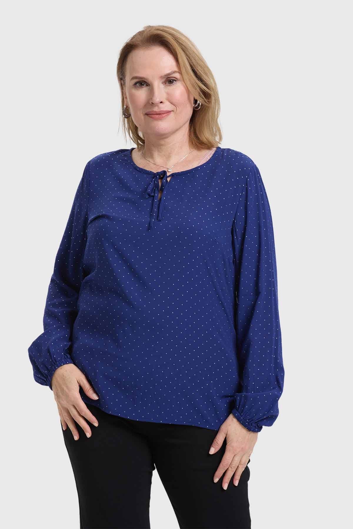 Blusa Mujer Abotonada Azul