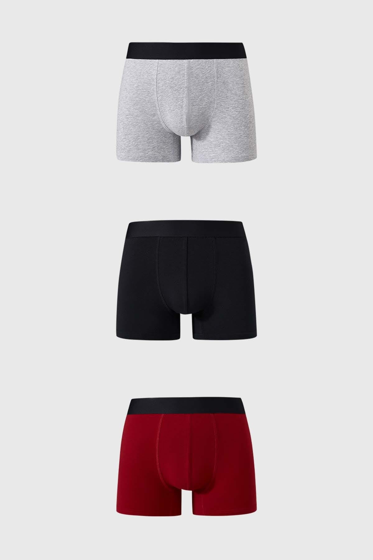 Boxer Hombre Tripack Gris